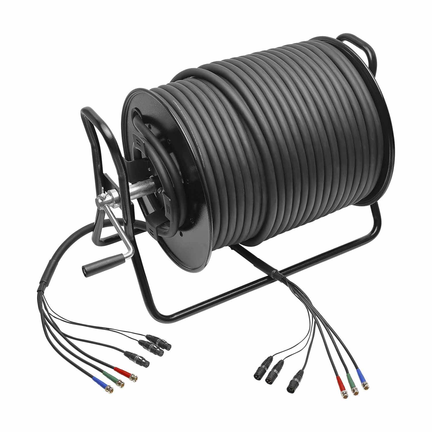 Hybrid Kabel | 3 x BNC + 2 x XLR 3-pol + XLR 4-pol male / 3 x BNC + 2 x XLR 3-pol + XLR 4-pol female, HICON