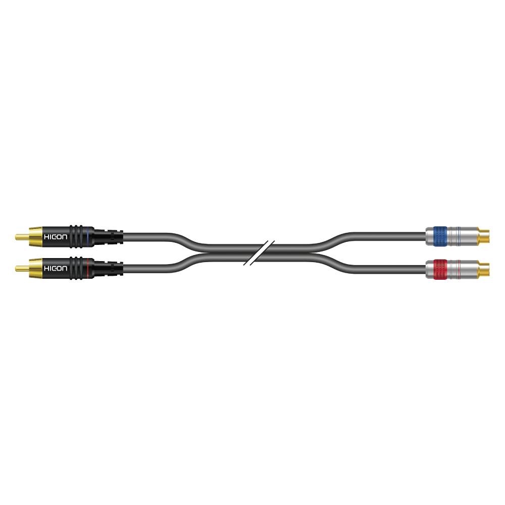 RCA-Cinch-Patchkabel, unsymmetrisch SC-Onyx, 1 x 0,25 mm² | RCA-Cinch / RCA-Cinch, HICON