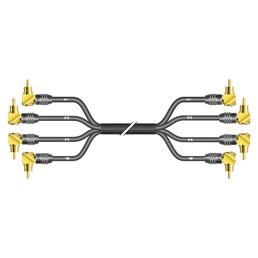 RCA-Cinch-Patchkabel, unsymmetrisch SC-Quantum Highflex, 4 x 0,14 mm² | RCA-Cinch / RCA-Cinch, HICON
