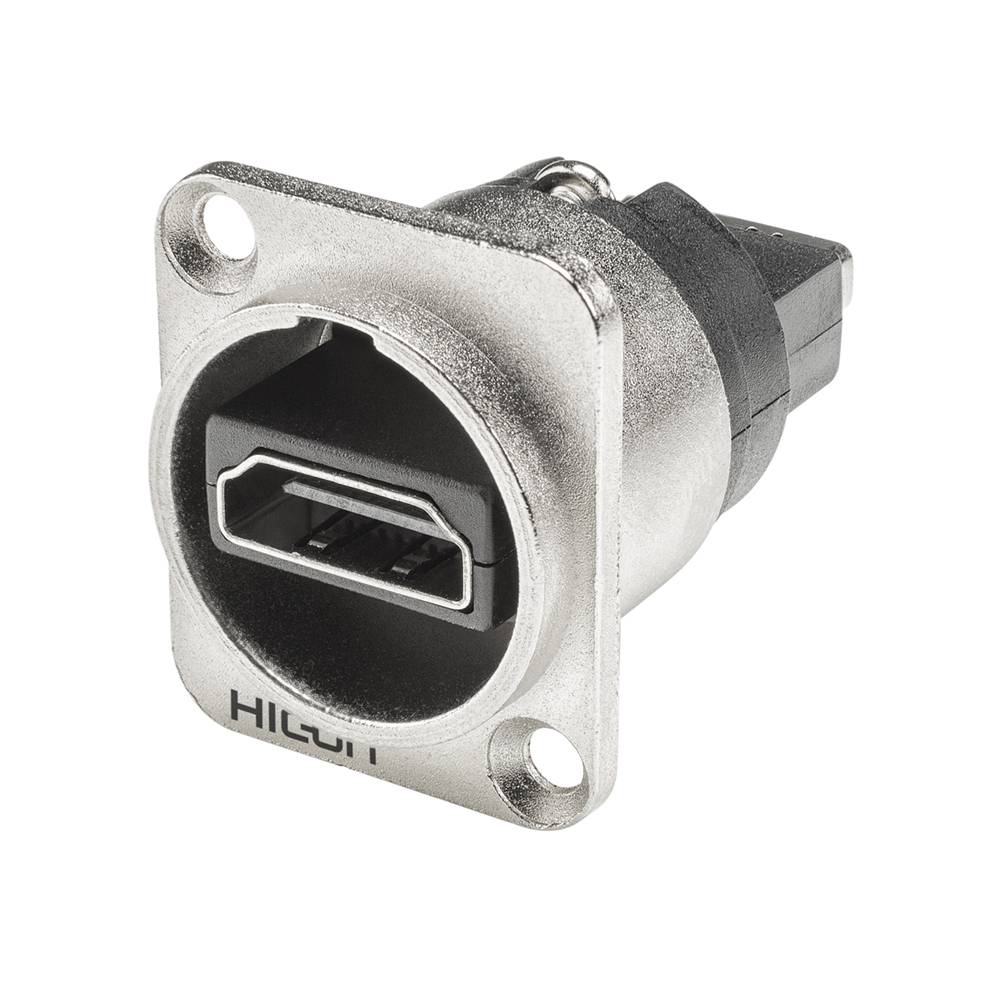 HICON HDMI, 19-pol , Metall-, Patch-Einbaubuchse, vergoldete(r) Kontakt(e), Type D, nickel