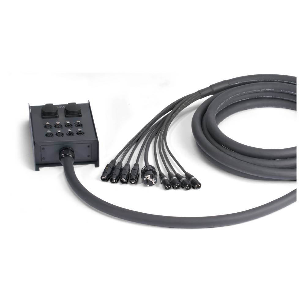 HICON XLR PRO+, 3-pol female, versilberte Kontakte, Metallgehäuse schwarz, Metallkappe schwarz, 6-Backen-Spannzangen-Zugentlastung