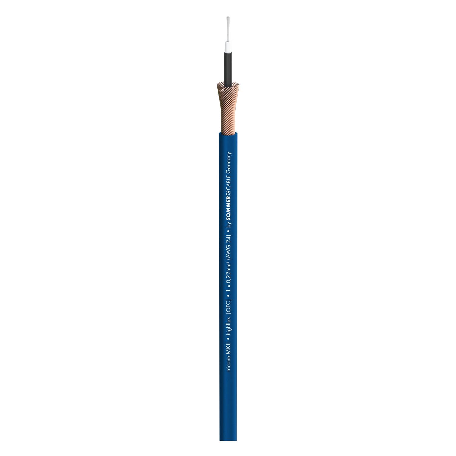 Instrumentenkabel Tricone® MKII; 1 x 0,22 mm²; PVC Ø 5,90 mm; blau