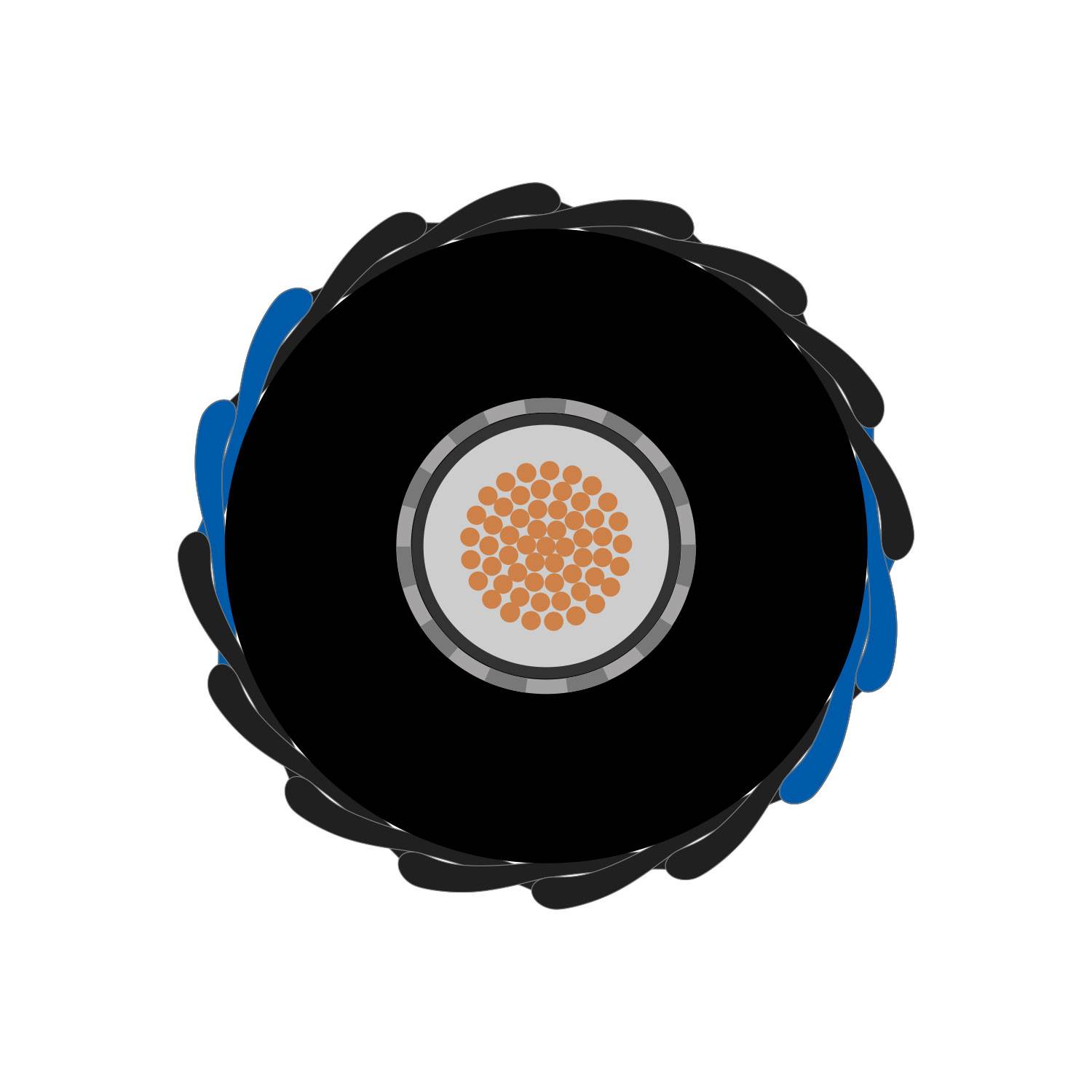 Instrumentenkabel SC-Classique; 1 x 0,50 mm²; PVC + Gewebe Ø 6,50 mm; schwarz