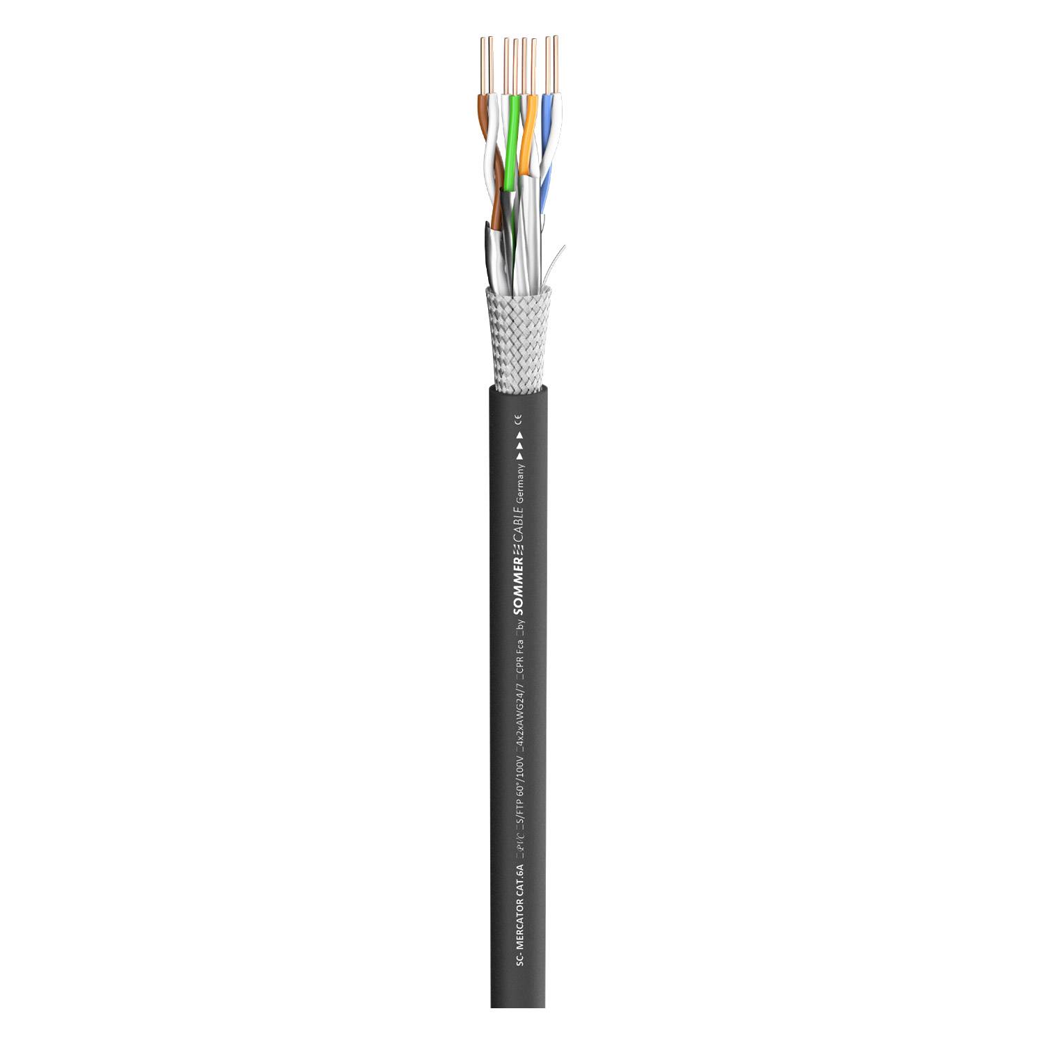 Cat.6a SC-MERCATOR CAT.6a; PVC; schwarz, Ø 7,90 mm