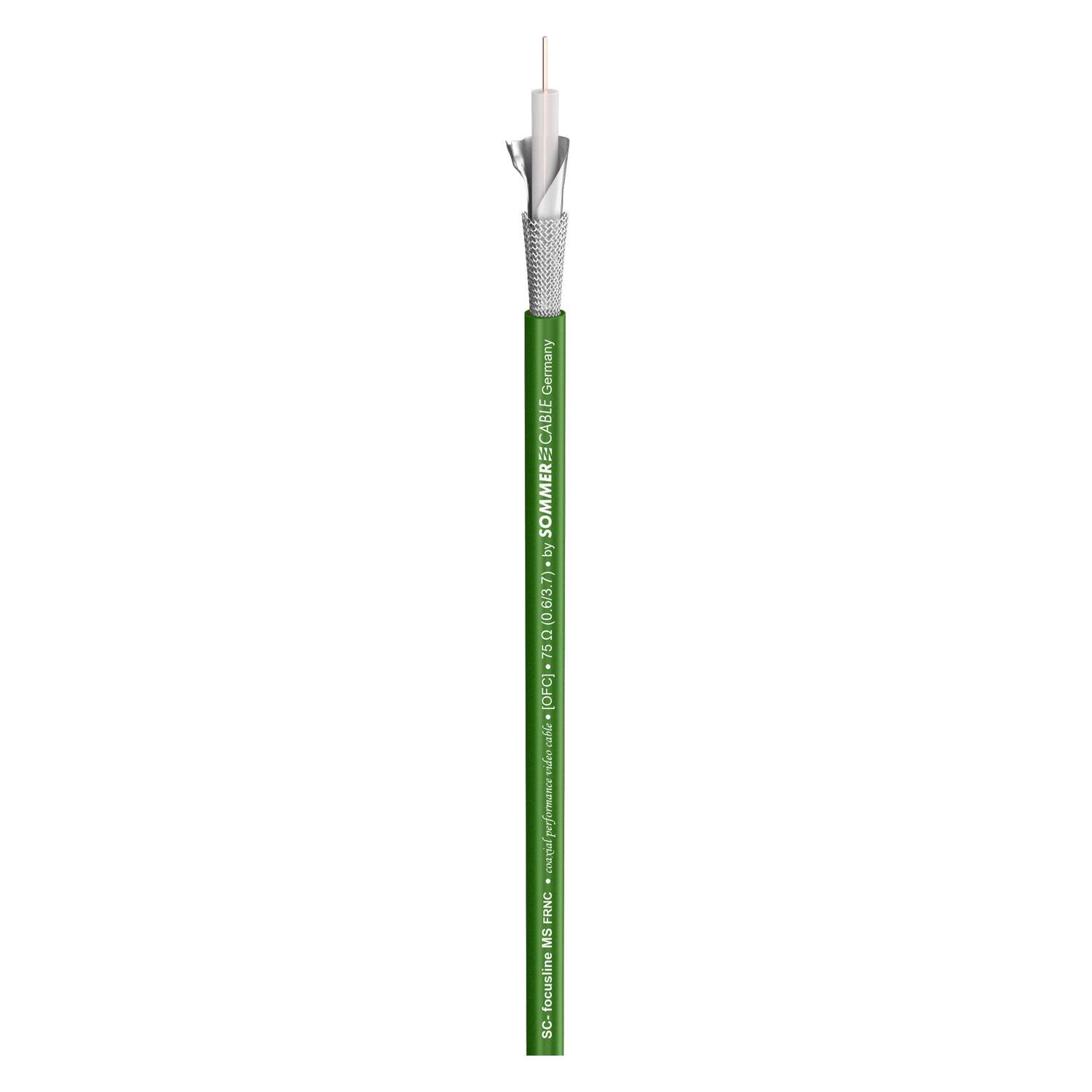 Videokabel SC-Focusline M; 1 x 0,60; FRNC Ø 6,20 mm; 75 Ω; grün