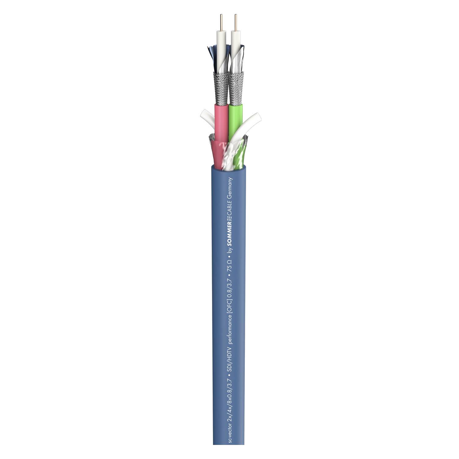 Videokabel SC-Vector (RCB); 2 x 0,80; PVC Ø 15,00 mm; 75 Ω; blau