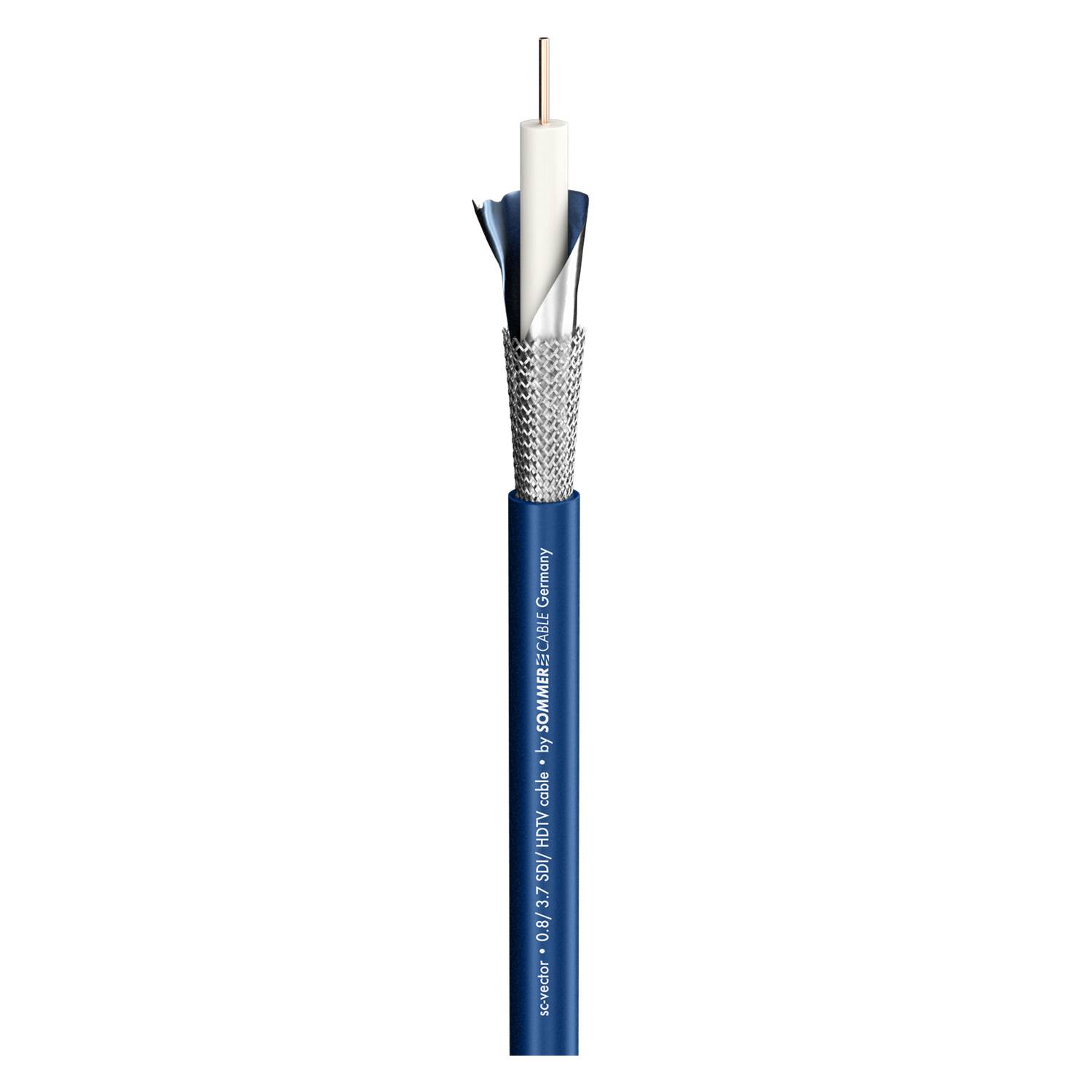 Videokabel SC-Vector (RCB); 1 x 0,80; PVC Ø 6,00 mm; 75 Ω; blau