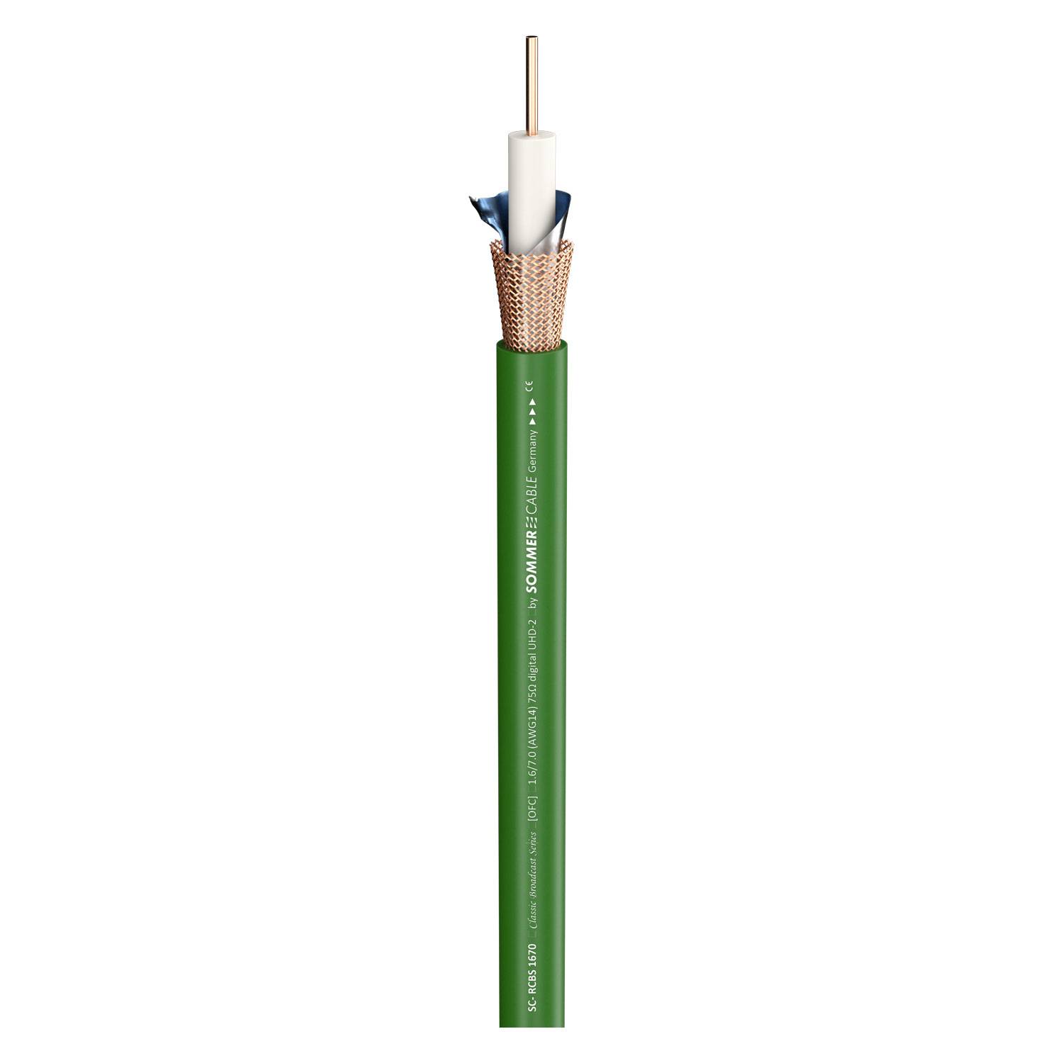 Videokabel SC-Vector Plus RCB 1.6L/7.0; 1 x 1,60; PVC Ø 10,20 mm; 75 Ω; grün
