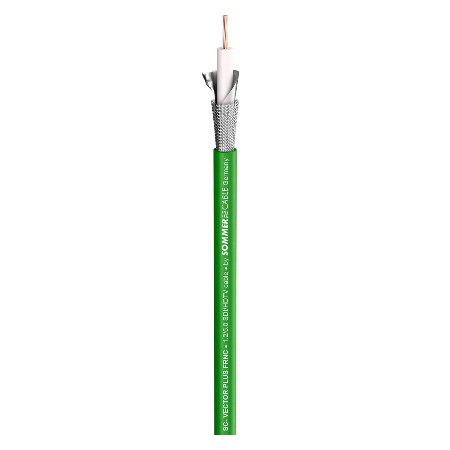 Videokabel SC-Vector Plus CPR-Version; 1 x 1,20; FRNC Ø 6,95 mm; 75 Ω; grün; Cca