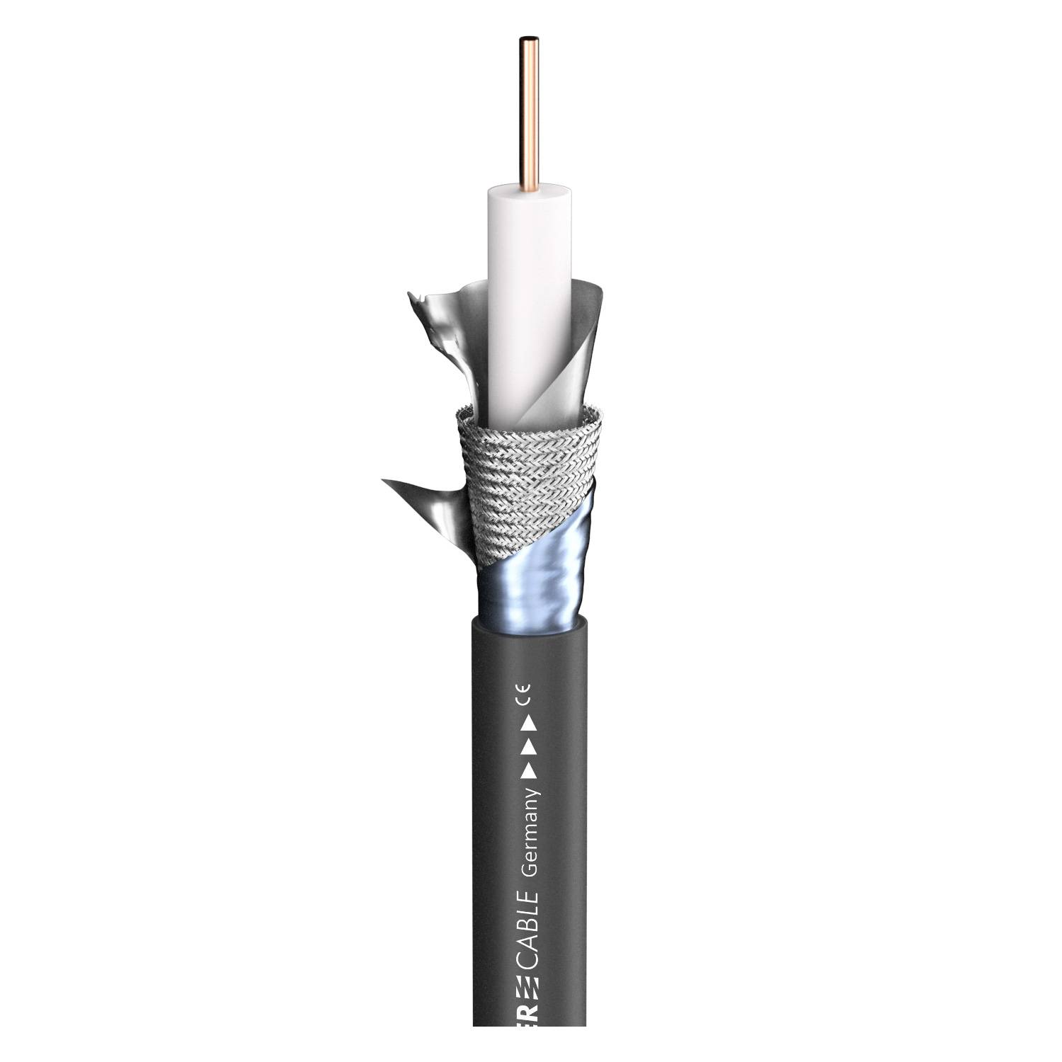 Videokabel (RG11/U) SC- Vector Plus RCB RG11/U; 1 x 1,63; PE Ø 10,10 mm; 75 Ω; schwarz