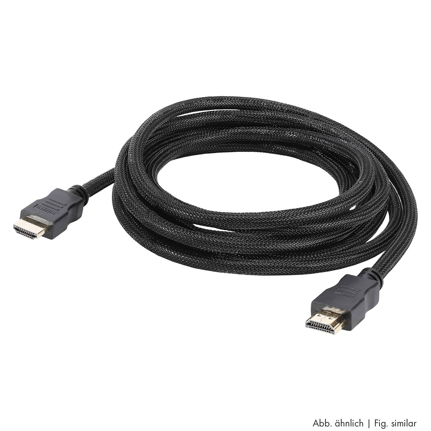 Multimediakabel HDMI® HighSpeed-Cable with Ethernet & ARC, 4K, Überzug aus semitransparenten Nylongewebe | HDMI® / HDMI®