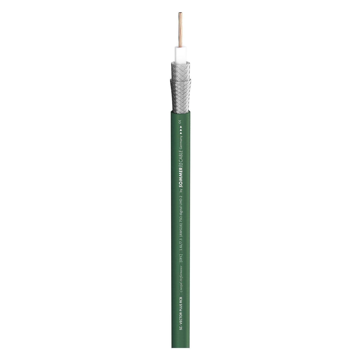 Videokabel SC-Vector Plus RCB 1.6L/7.3; 1 x 1,40; PVC Ø 10,30 mm; 75 Ω; grün