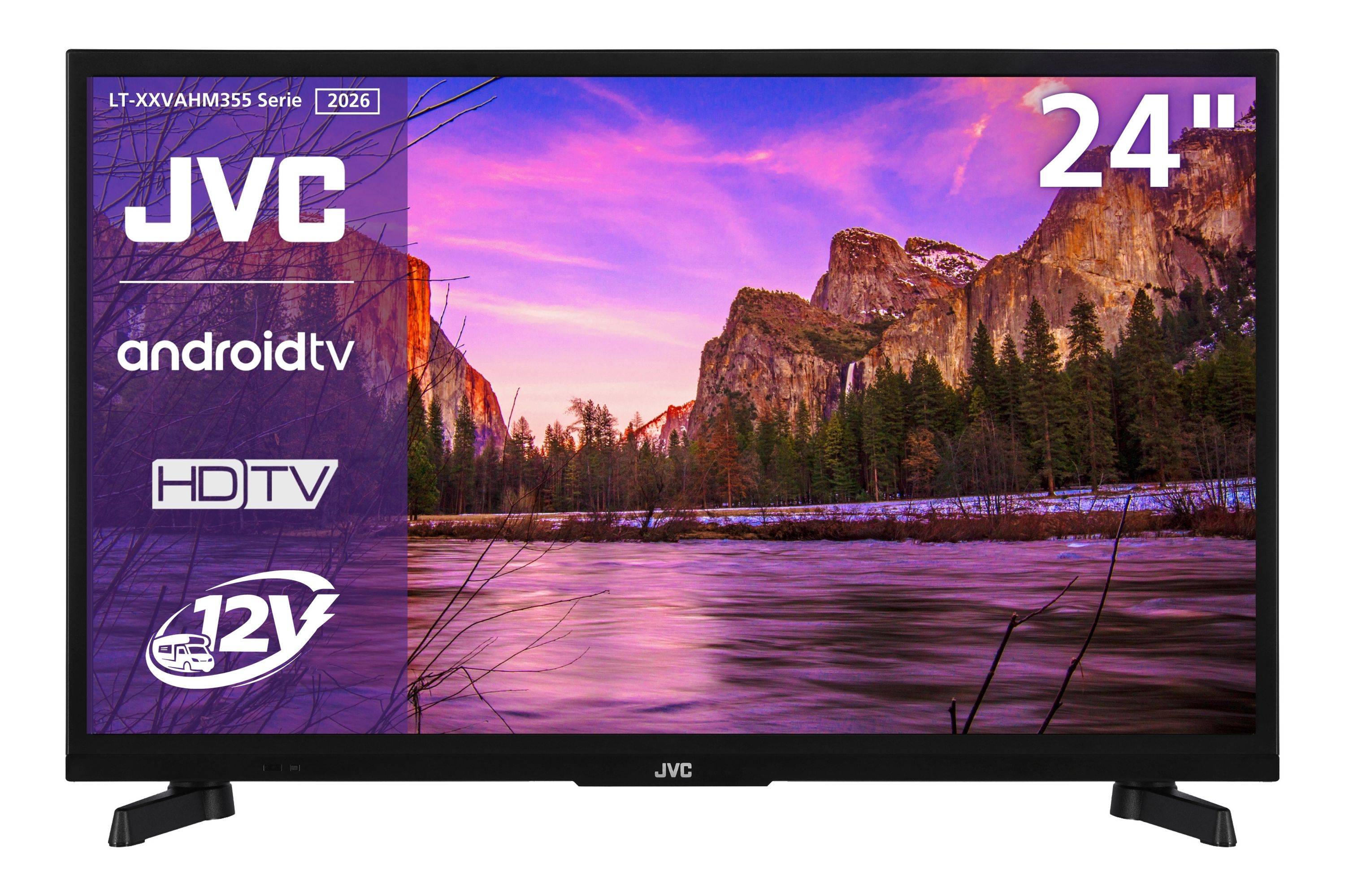 JVC LT-24VAHM355 Fernseher 24 Zoll Android Smart TV HD Auflösung HDR Triple-Tuner 12 Volt (2026)