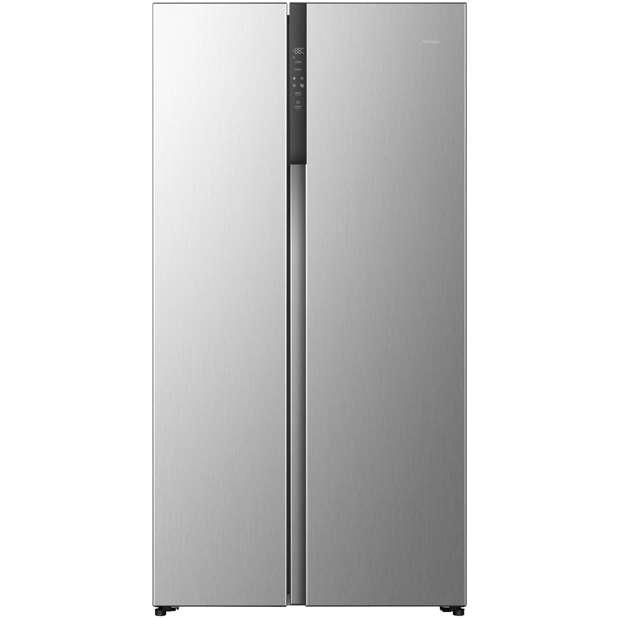 homeX Side by Side Kühlschrank, Kühl-Gefrier-Kombination, No Frost - 544 Liter, Multi Airflow, leise 37 dB, CFBSN5441C-S