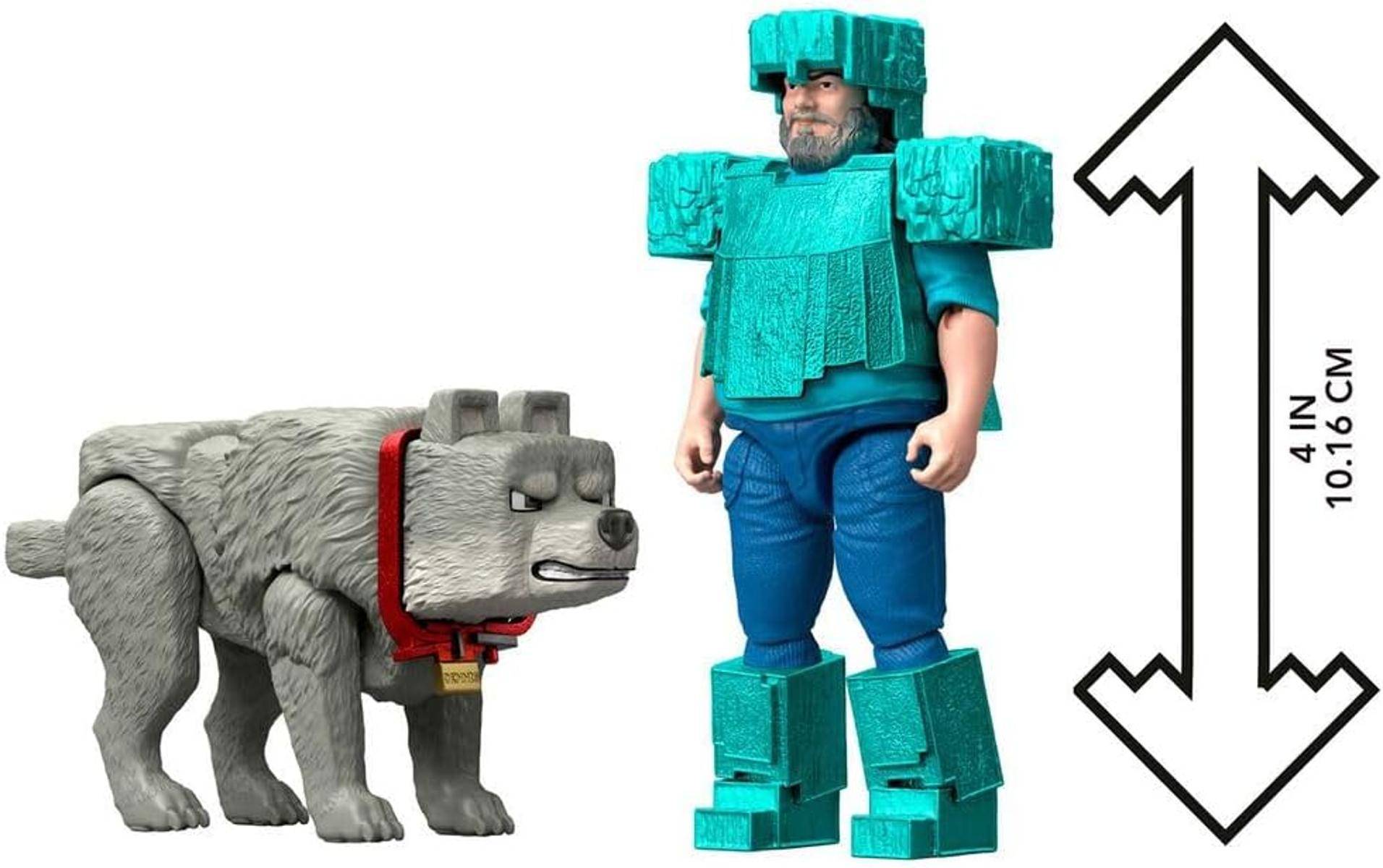 Minecraft JFR71 Movie Core Scale Steve und Wolf Actionfiguren Set=2 Stück 6+