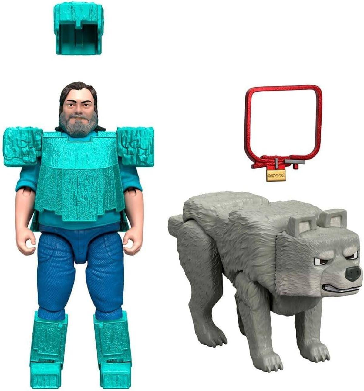 Minecraft JFR71 Movie Core Scale Steve und Wolf Actionfiguren Set=2 Stück 6+