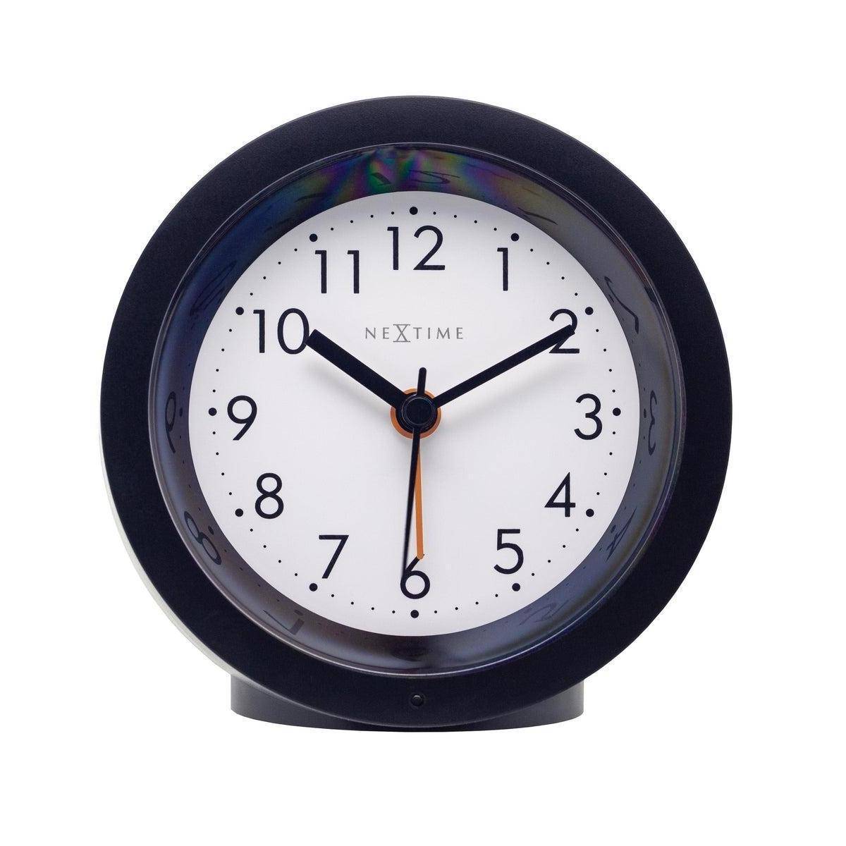 Tischwecker 10,5cm x 3,6cm – Silent, Leuchtzifferblatt, NeXtime „Circle“