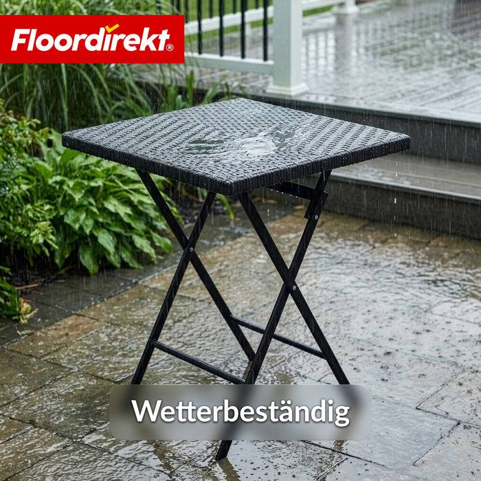 FLOORDIREKT Klapptisch Kobe - Für Innen- & Außenbereiche - Wetterfest - 60 x 60 cm