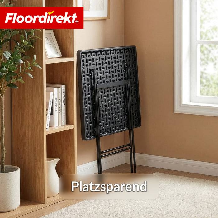 FLOORDIREKT Klapptisch Kobe - Für Innen- & Außenbereiche - Wetterfest - 60 x 60 cm