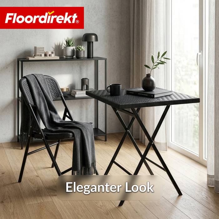 FLOORDIREKT Klapptisch Kobe - Für Innen- & Außenbereiche - Wetterfest - 60 x 60 cm