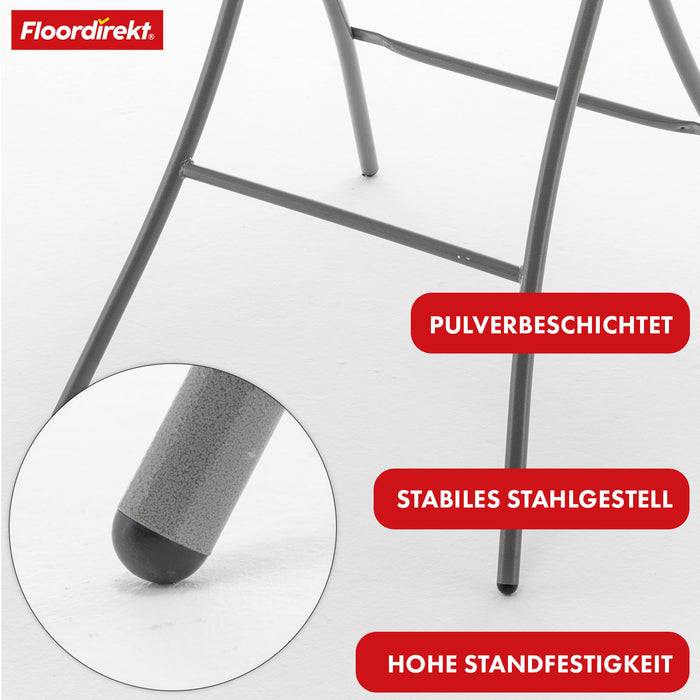 FLOORDIREKT Gartentisch Nagano - Für Garten, Terrasse & Events - Klappbar & Wetterfest - Ø 80 cm - Weiß