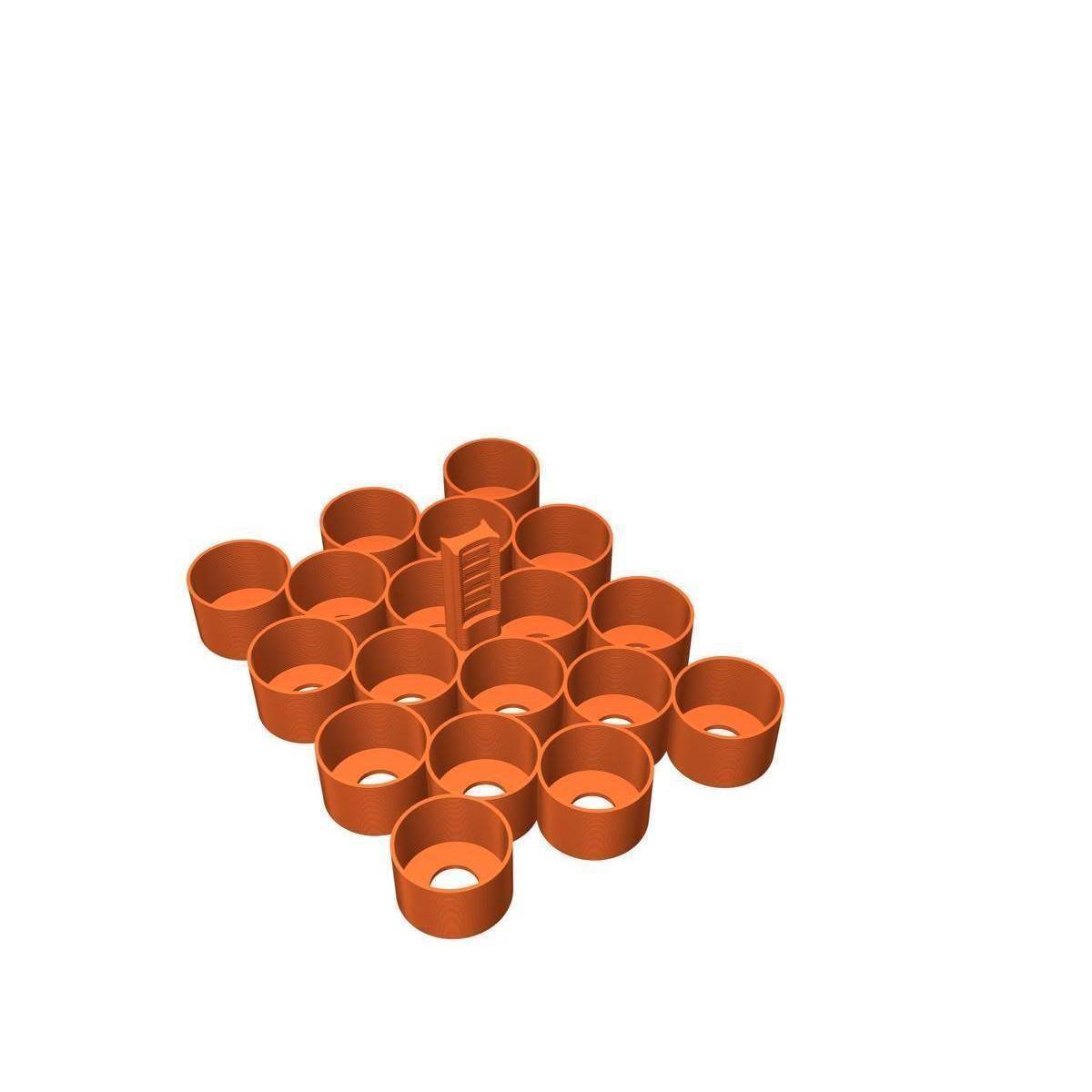 60759 - Farbhalter für Citadel Farbtöpfchen (18 ml / 24 ml) - 18 Fächer, orange