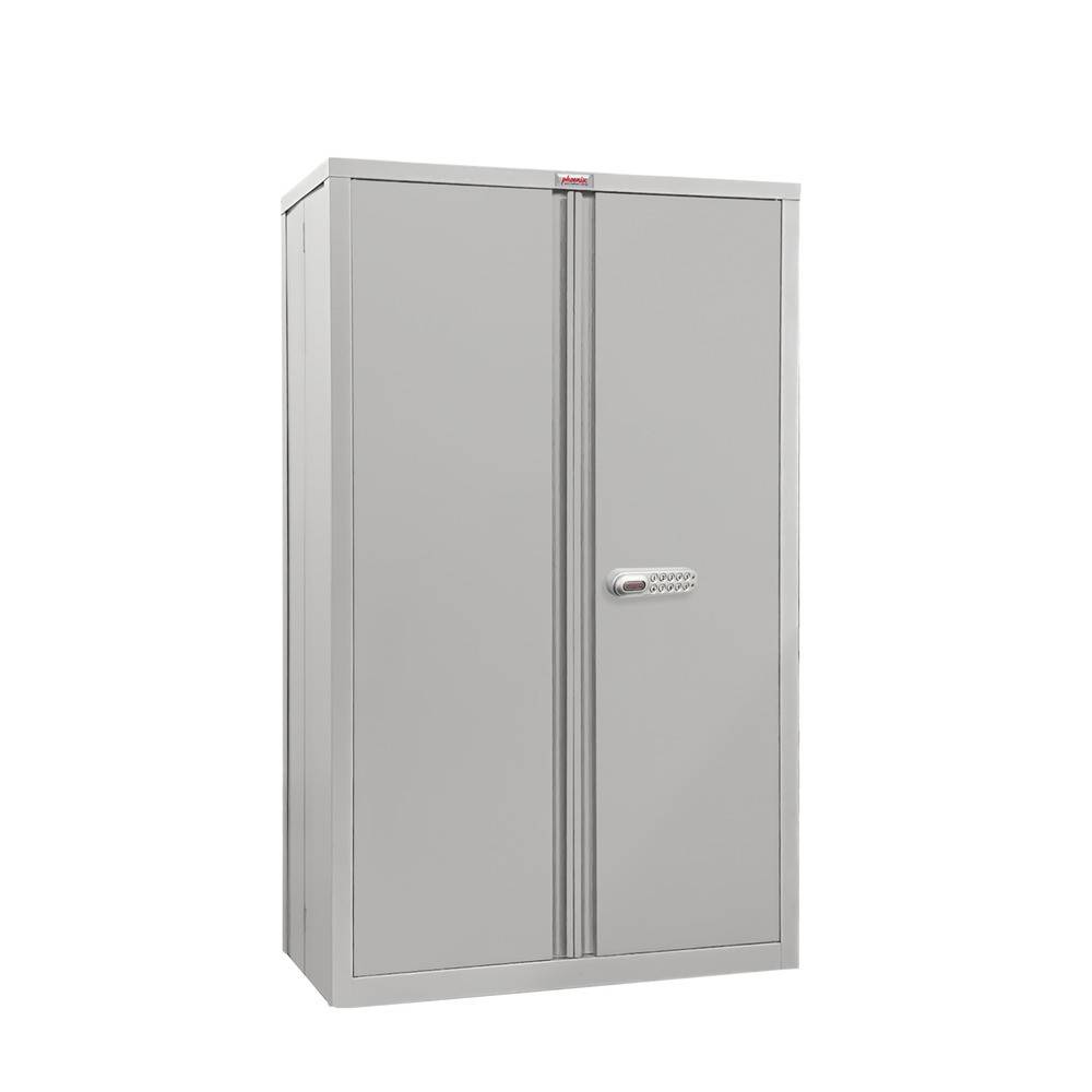 Phoenix SCF1491GGE Faltbare Stahlschrank Grau - 33 A4 Ordner - Elektronischen Schloss - 3 Fachböden