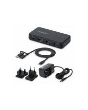 StarTech.com USB-C & USB-A Hub 5Gbps STARTECH.COM 4-Port und Eigenstromversorgung 2-in-1 & Hostkabel 1x 3x BC 1.2