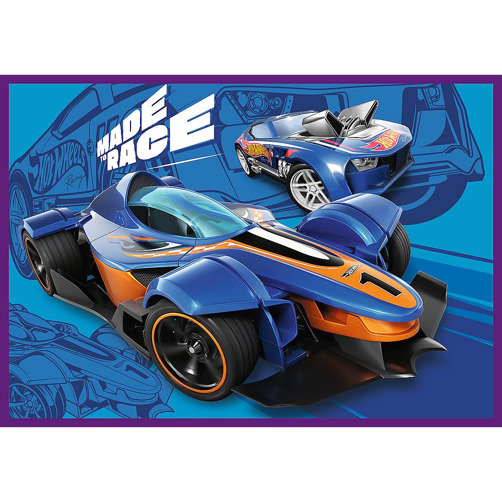 Trefl, Hot Wheels, 4x250 Teile Puzzle