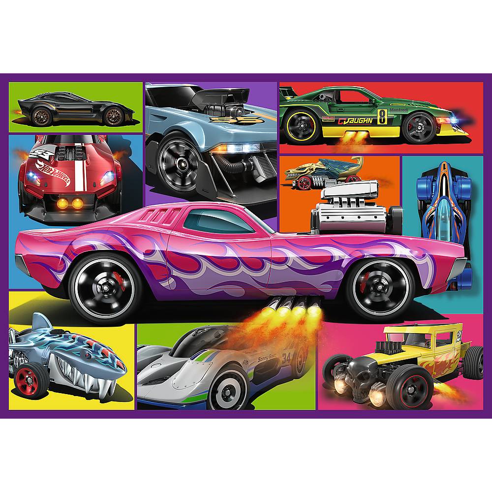 Trefl, Hot Wheels, 4x250 Teile Puzzle