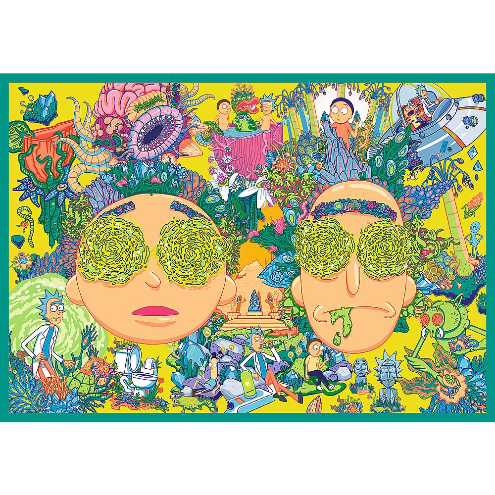 Trefl, Die verdrehte Welt von Rick & Morty, 4x250 Teile Puzzle