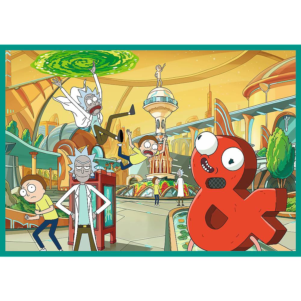Trefl, Die verdrehte Welt von Rick & Morty, 4x250 Teile Puzzle
