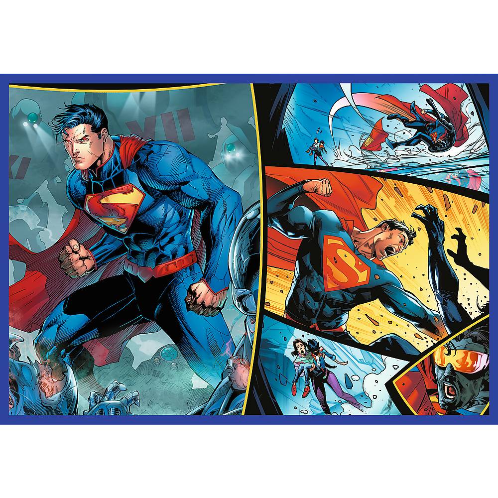 Trefl, Die Hilfe von Superman, 4x250 Teile Puzzle