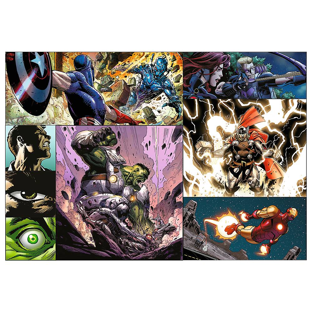 Trefl,Disney Marvel Die Avengers, 4x250 Teile Puzzle