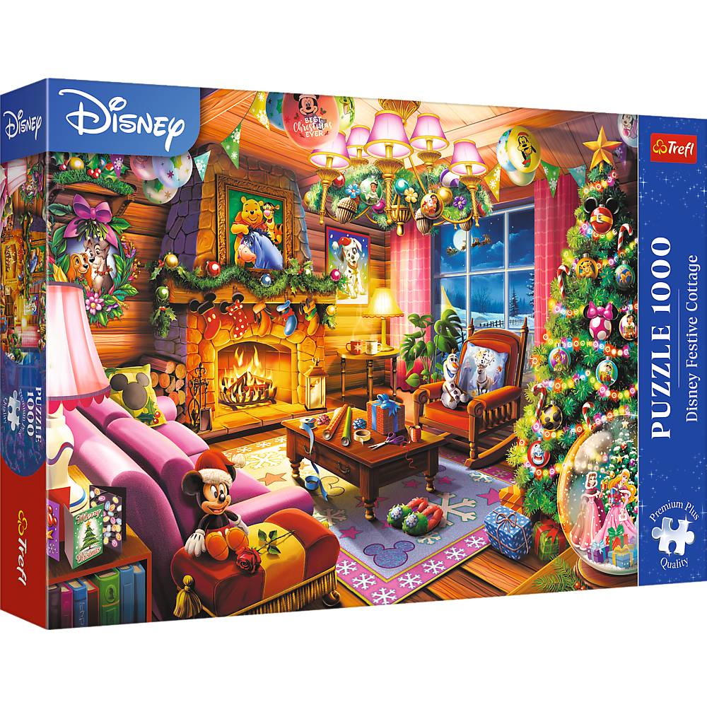Trefl, Disney Festliches Häuschen, 1000 Teile Premium Plus Puzzle