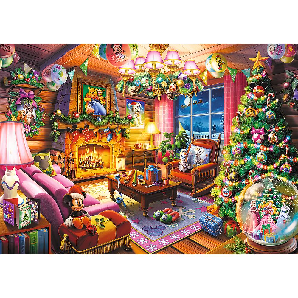Trefl, Disney Festliches Häuschen, 1000 Teile Premium Plus Puzzle
