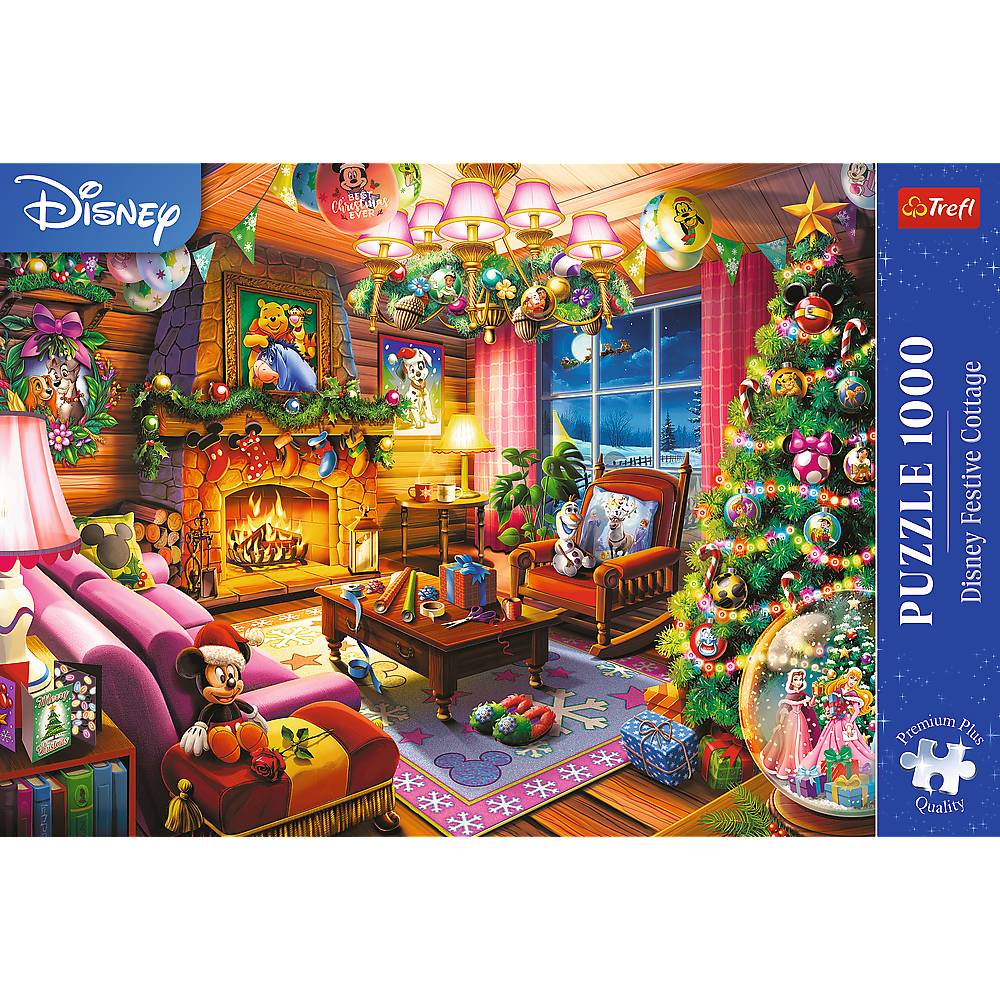 Trefl, Disney Festliches Häuschen, 1000 Teile Premium Plus Puzzle