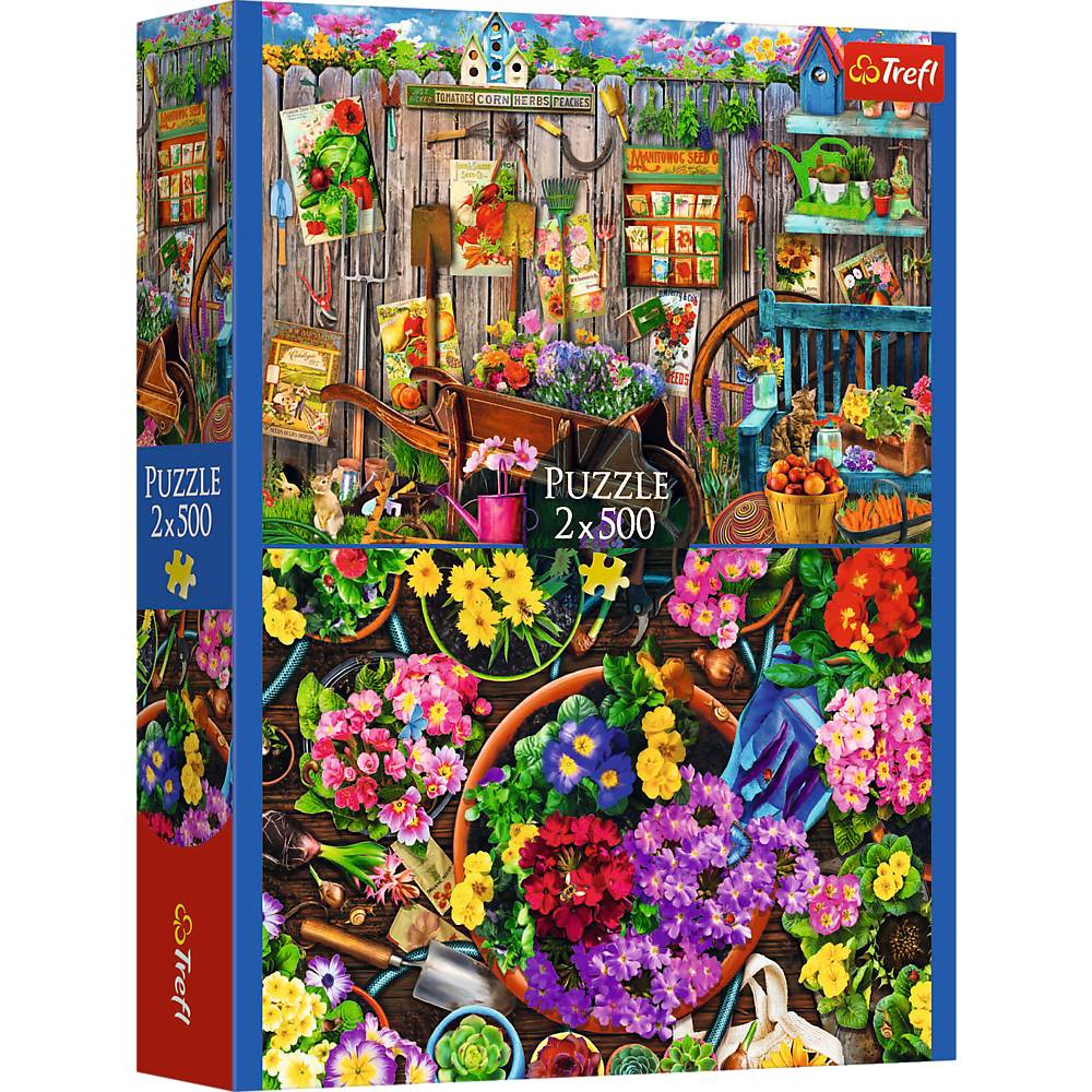 Trefl, Garten / Blumen, 2x500 Teile Puzzle