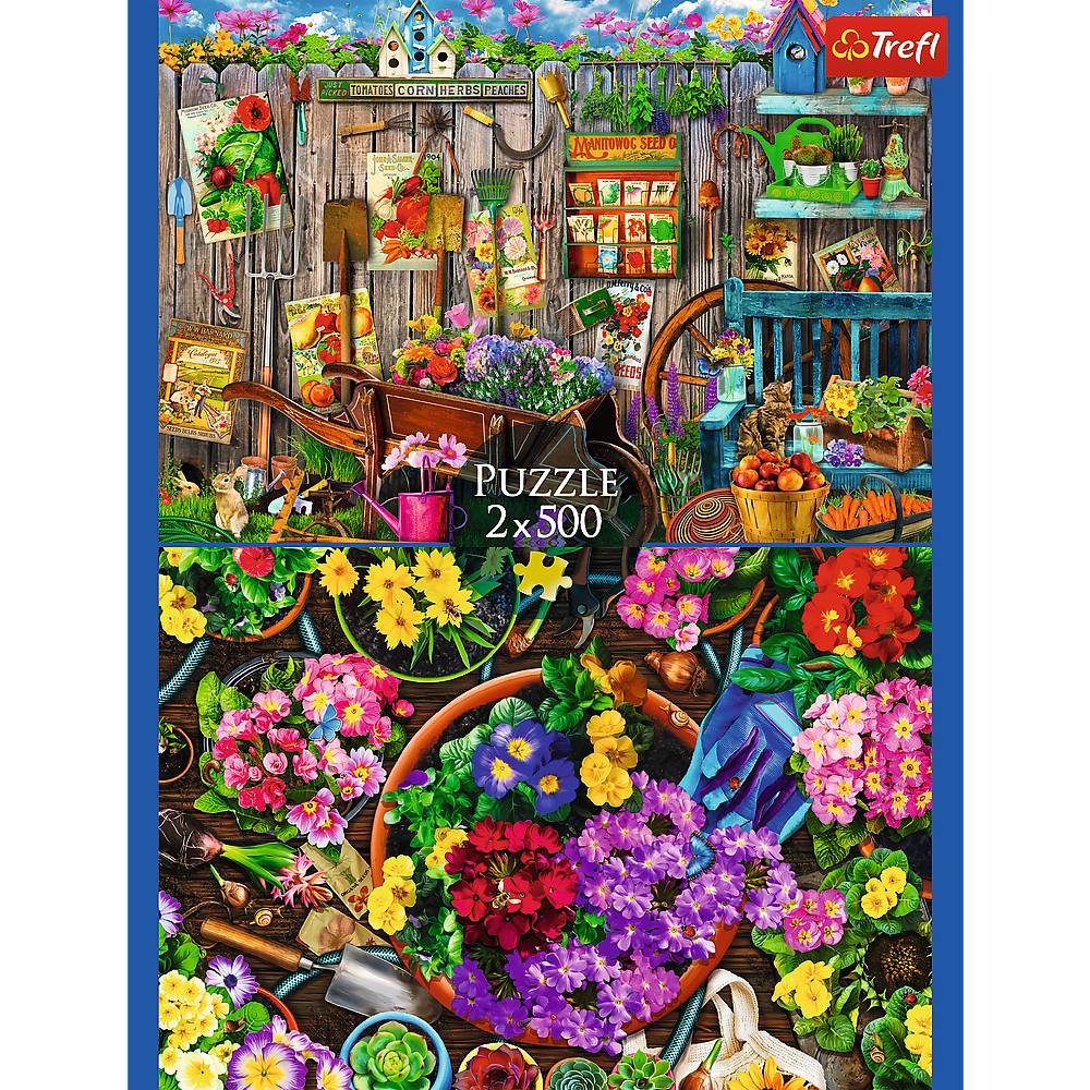 Trefl, Garten / Blumen, 2x500 Teile Puzzle