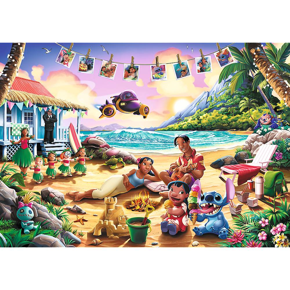 Trefl, Disney Lilo & Stitch Strandparty,1000 Teile Premium Plus Puzzle