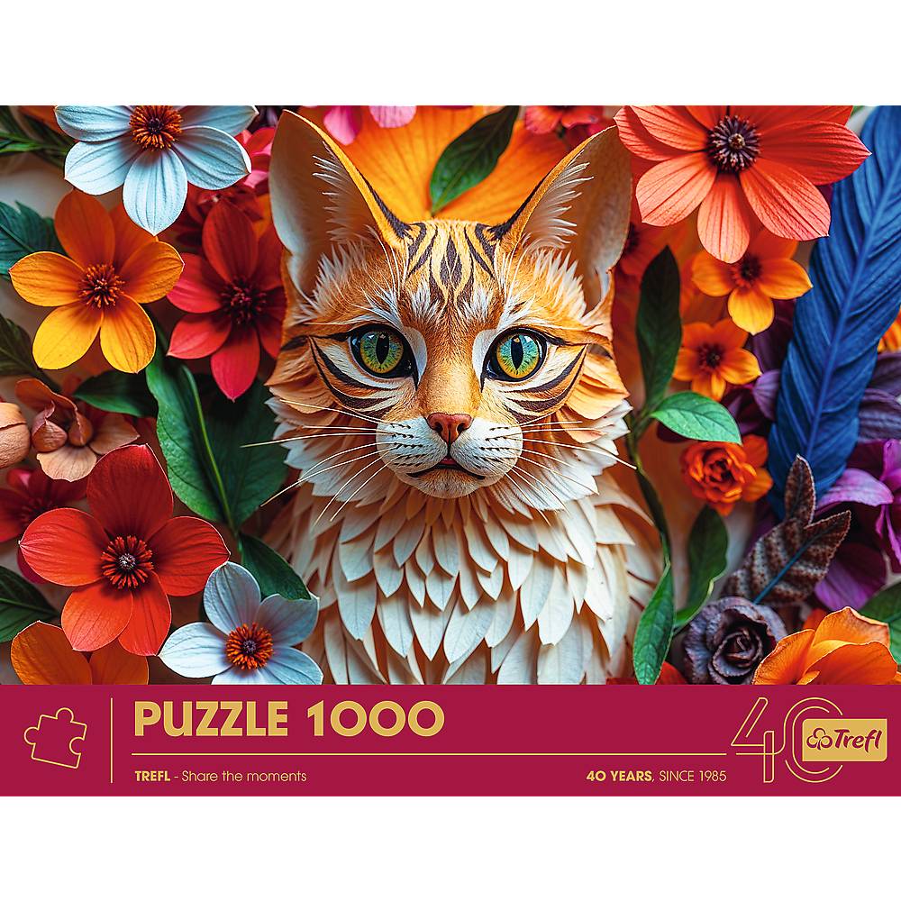 Trefl, 40 Jahre Trefl Jubiläum, Katze, 1000 Teile Puzzle