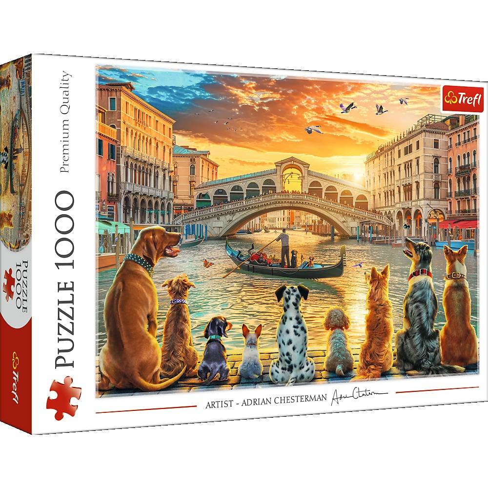 Trefl, Hunde in Venedig, 1000 Teile Puzzle