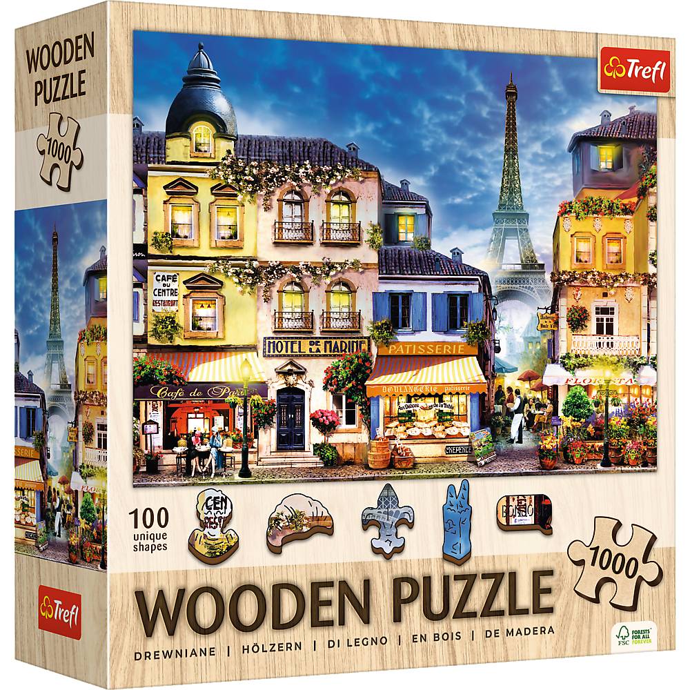 Trefl, Französische Allee - 1000 Teile Holzpuzzle