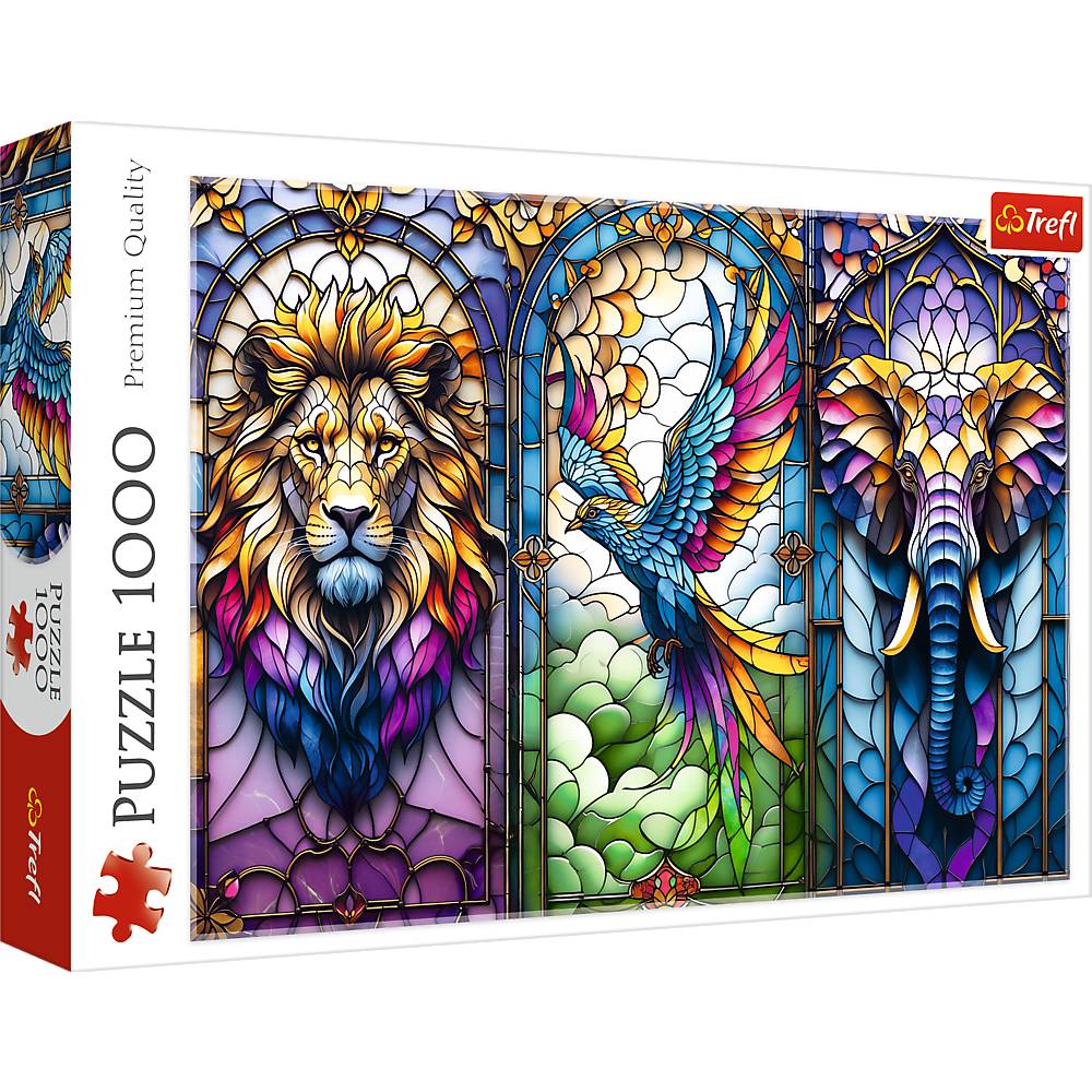 Trefl, Buntglas Tiere, 1000 Teile Puzzle