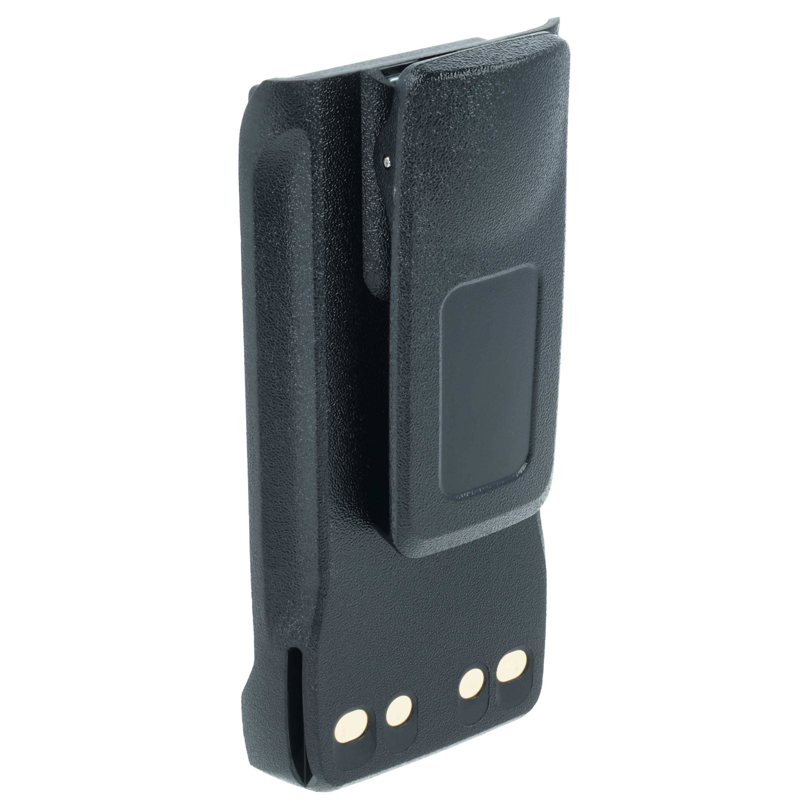 vhbw 2x Akku kompatibel mit Motorola R7a, R7 Funkgerät, Walkie Talkie (2150 mAh, 8,4 V, Li-Ion) + Gürtelclip