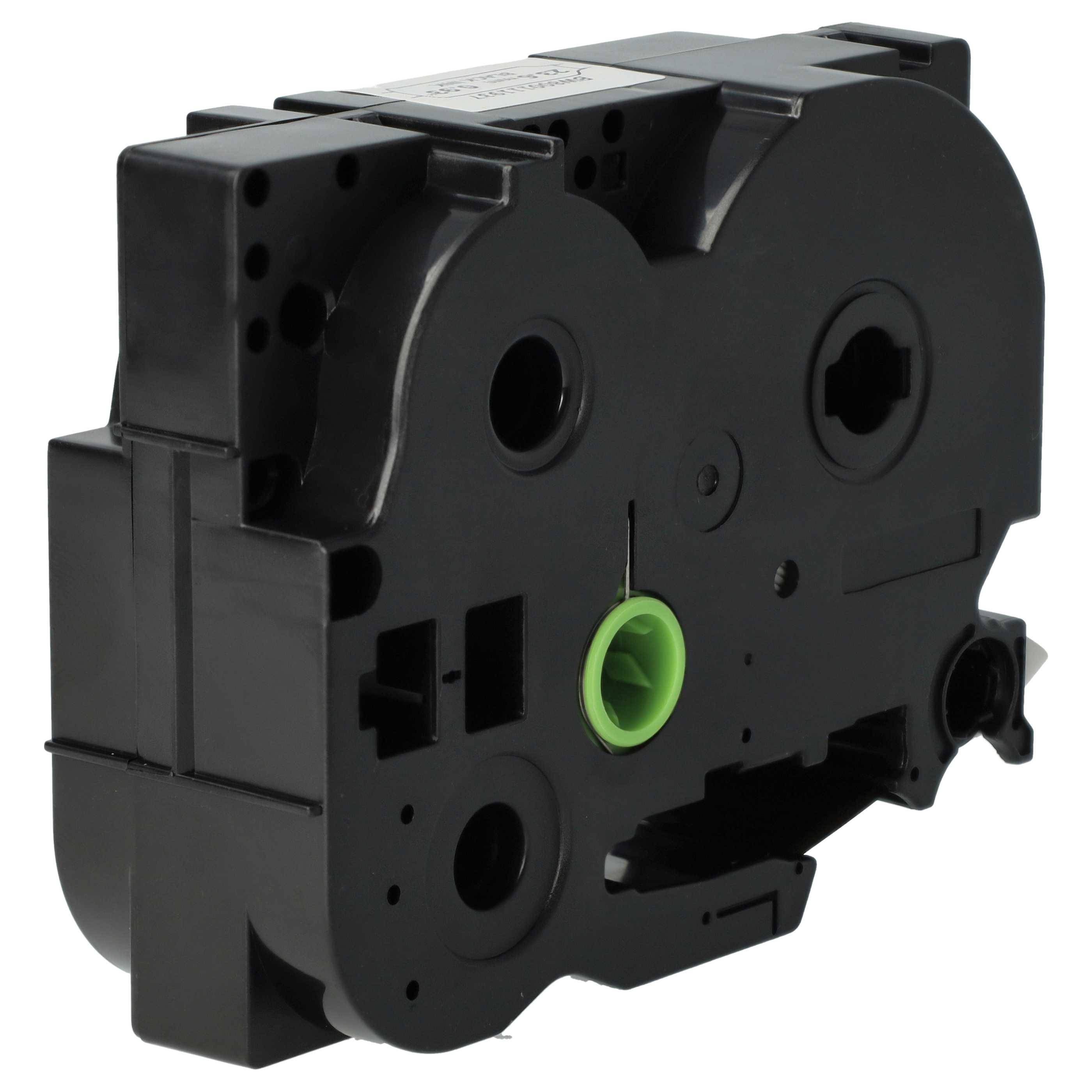 vhbw 5x Schriftband-Kassette kompatibel mit Brother P-Touch PT-E550WVP Etiketten-Drucker 1,5m x 23,6mm Schwarz auf Weiß, Schrumpfschlauch-Kassette