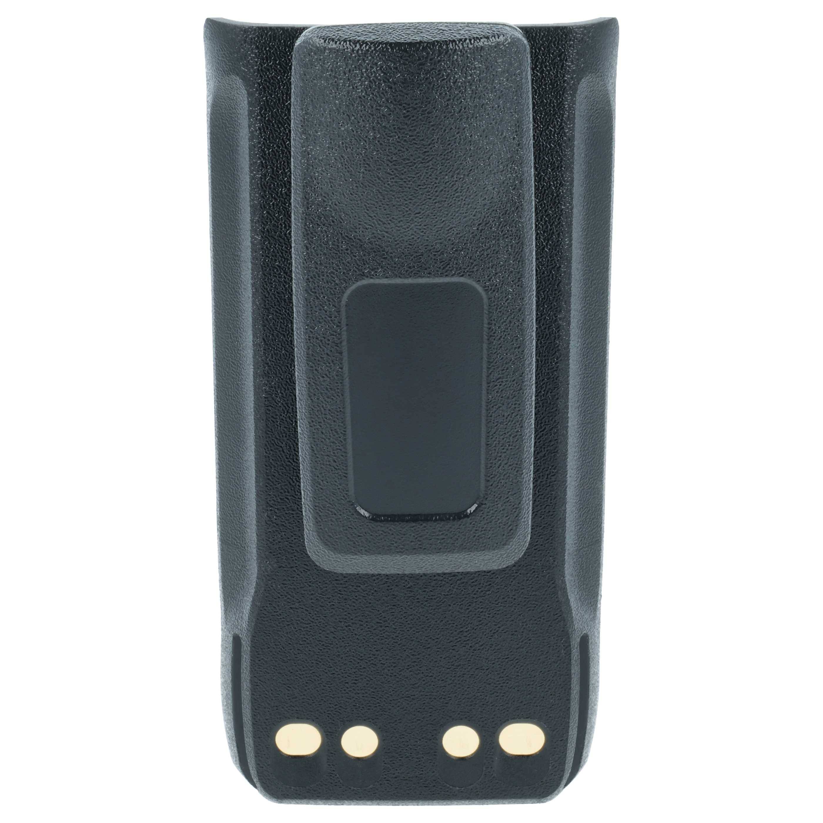 vhbw Akku Ersatz für Motorola PMNN4807, PMNN4407A, PMNN4407 für Funkgerät, Walkie Talkie (2150 mAh, 8,4 V, Li-Ion) + Gürtelclip