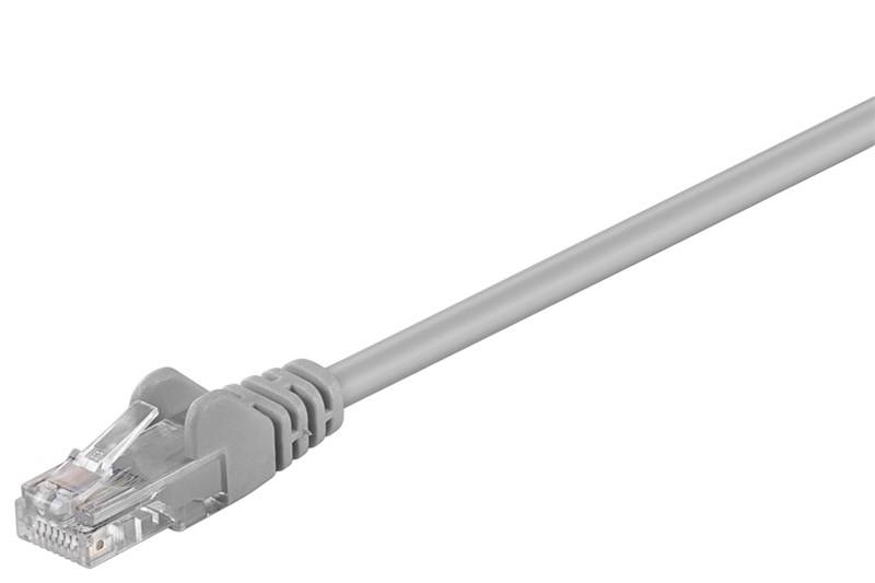 20x Goobay 68372 CAT 5e Patchkabel, U/UTP, grau, 30 m - Kupferkaschierter Aluminiumleiter (CCA)