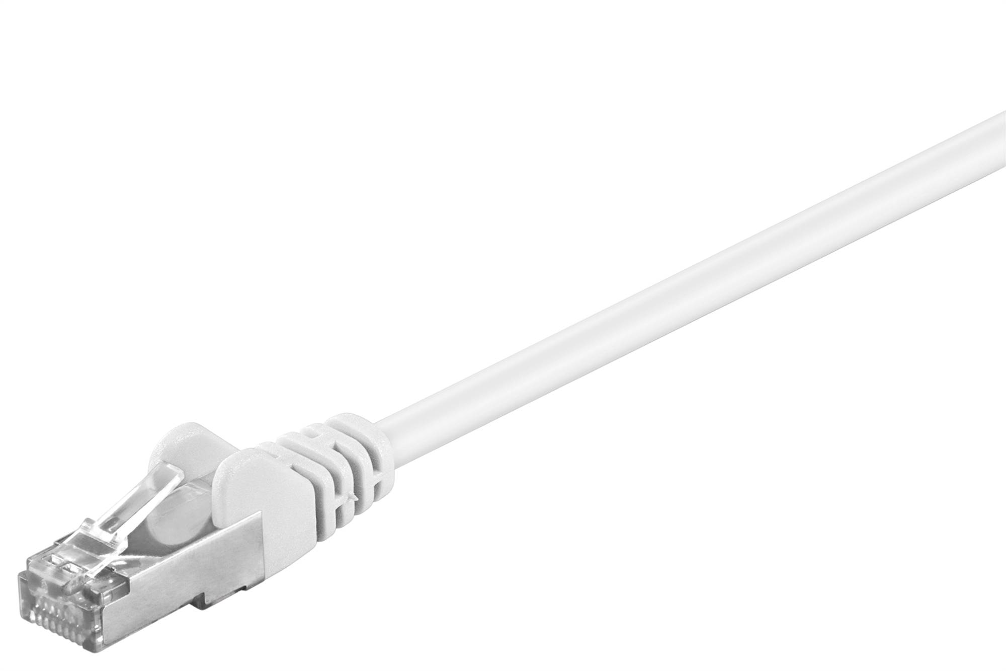 630x Goobay 95213 CAT 5e Patchkabel, SF/UTP, weiß, 0.25 m - Kupferkaschierter Aluminiumleiter (CCA)