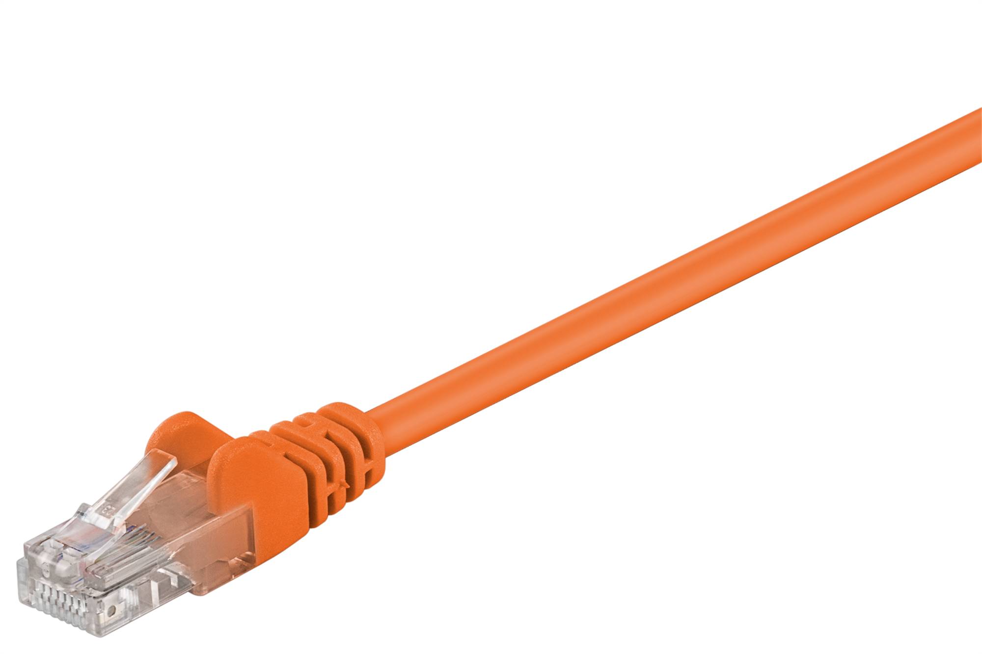 300x Goobay 95218 CAT 5e Patchkabel, U/UTP, orange, 1 m - Kupferkaschierter Aluminiumleiter (CCA)